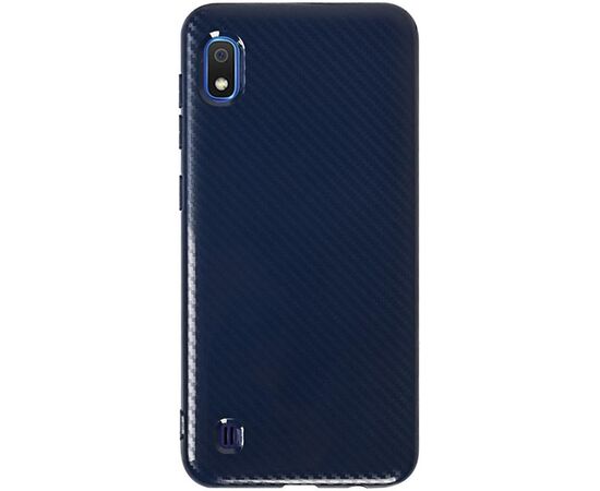 Придбати Чехол-накладка TOTO TPU Carbon Fiber 2,0mm Case Samsung Galaxy A10 Navy Blue, image , характеристики, відгуки