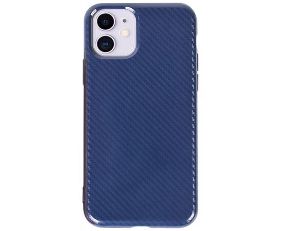 Придбати Чехол-накладка TOTO TPU Carbon Fiber 2,0mm Case Apple iPhone 11 Navy Blue, image , характеристики, відгуки