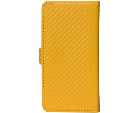 Придбати Чехол-книжка TOTO Book Carbon Fiber Universal Cover 5,5-5,7" Yellow, image , зображення 2, характеристики, відгуки