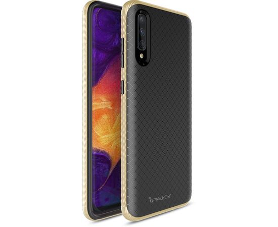 Придбати Чехол-накладка Ipaky Bumblebee Series/PC Frame With TPU Case Samsung Galaxy A50 Gold, image , характеристики, відгуки