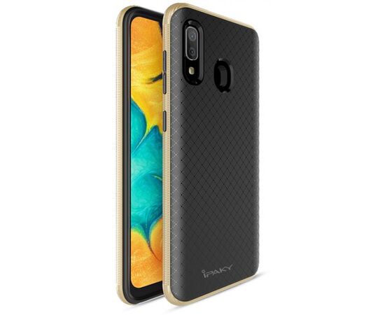 Купить Чехол-накладка Ipaky Bumblebee Series/PC Frame With TPU Case Samsung Galaxy A20/A30 Gold, фото , характеристики, отзывы