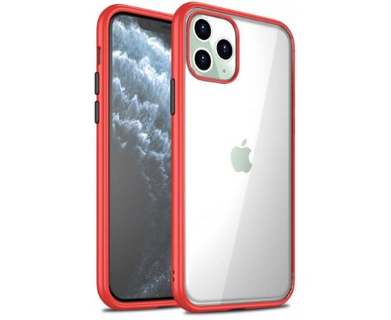 Придбати Чехол-накладка Ipaky Bright Series/TPU Frame With Clear PC Case Apple iPhone 11 Pro Max Red, image , характеристики, відгуки