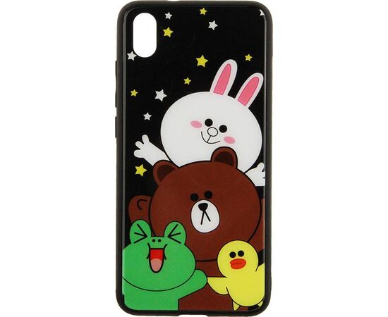 Придбати Чехол-накладка TOTO Cartoon Print Glass Case Xiaomi Redmi 7A Line friends all about, image , характеристики, відгуки