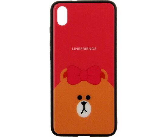 Купить Чехол-накладка TOTO Cartoon Print Glass Case Xiaomi Redmi 7A Line friends Brown, фото , характеристики, отзывы