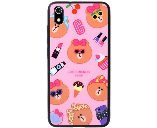 Придбати Чехол-накладка TOTO Cartoon Print Glass Case Xiaomi Redmi 7A Line friends Linc, image , характеристики, відгуки