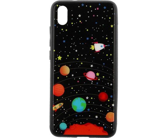 Придбати Чехол-накладка TOTO Cartoon Print Glass Case Xiaomi Redmi 7A Planets, image , характеристики, відгуки