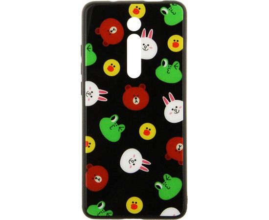 Купить Чехол-накладка TOTO Cartoon Print Glass Case Xiaomi Mi 9T/Mi 9T Pro/Redmi K20/K20 Pro Line friends Black, фото , характеристики, отзывы