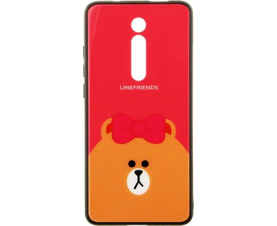 Купить Чехол-накладка TOTO Cartoon Print Glass Case Xiaomi Mi 9T/Mi 9T Pro/Redmi K20/K20 Pro Line friends Brown, фото , характеристики, отзывы