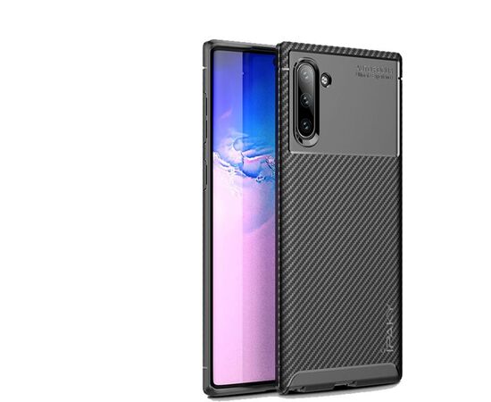 Придбати Чехол-накладка Ipaky Carbon Fiber Series/Soft TPU Case Samsung Galaxy Note 10 Black, image , характеристики, відгуки