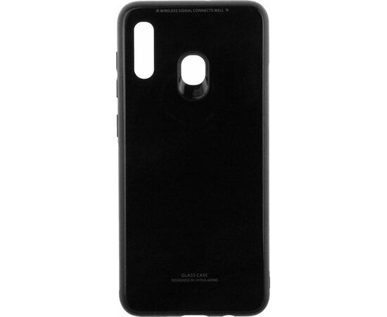 Придбати Чехол-накладка TOTO Gradient Glass Case Samsung Galaxy A20/A30 Black, image , характеристики, відгуки