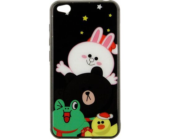 Купить Чехол-накладка TOTO Cartoon Print Glass Case Xiaomi Redmi Go Line friends all about, фото , характеристики, отзывы