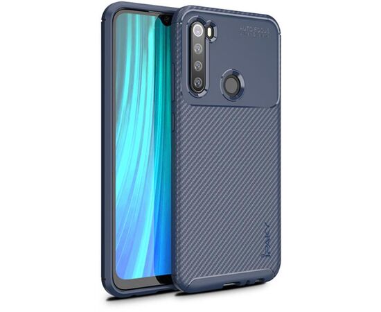 Придбати Чехол-накладка Ipaky Carbon Fiber Series/Soft TPU Case Xiaomi Redmi Note 8 Navy Blue, image , характеристики, відгуки