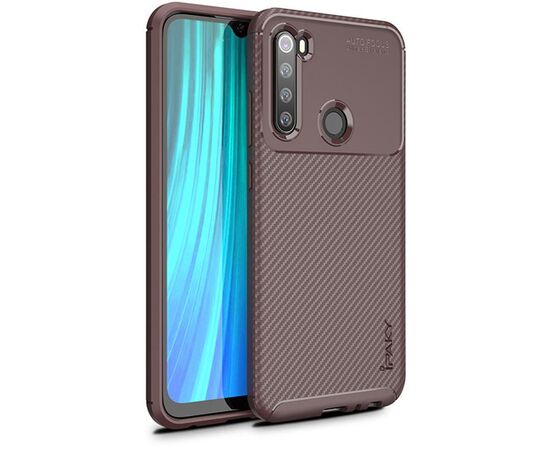 Придбати Чехол-накладка Ipaky Carbon Fiber Series/Soft TPU Case Xiaomi Redmi Note 8 Coffee, image , характеристики, відгуки