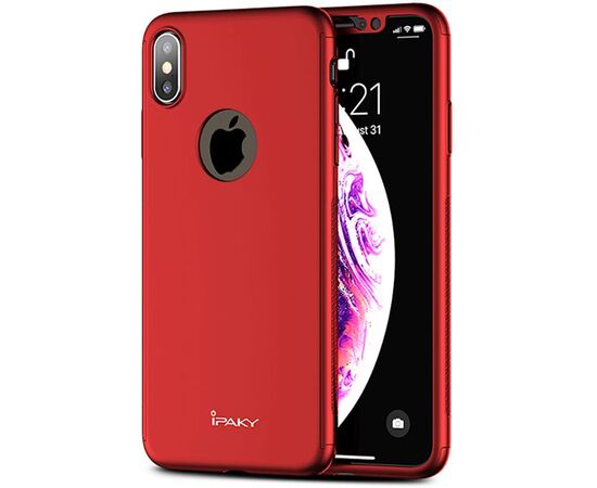 Придбати Чехол-накладка Ipaky 360° PC Full Protection PC Case Apple iPhone X/XS Red, image , характеристики, відгуки