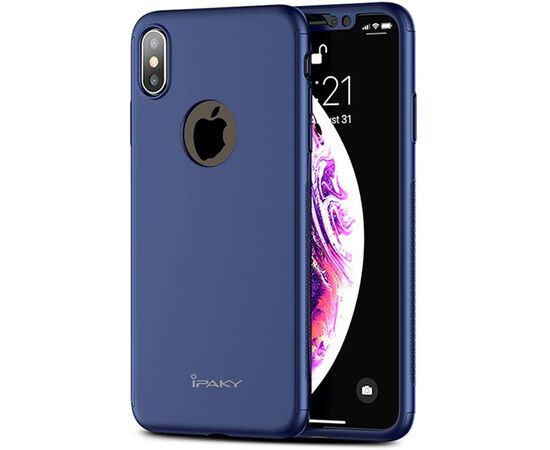 Купить Чехол-накладка Ipaky 360° PC Full Protection PC Case Apple iPhone X/XS Blue, фото , характеристики, отзывы