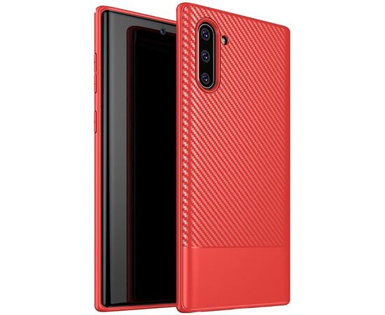 Купить Чехол-накладка Ipaky Moosy Series/TPU With Carbon Fiber Case Samsung Galaxy Note 10 Red, фото , характеристики, отзывы