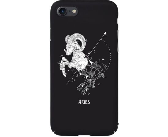 Придбати Чехол-накладка TOTO Full PC Print Case Apple iPhone 7/8/SE 2020 #168_Aries Black, image , характеристики, відгуки