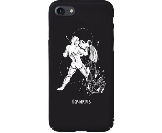 Придбати Чехол-накладка TOTO Full PC Print Case Apple iPhone 7/8/SE 2020 #164_Aquarius Black, image , характеристики, відгуки