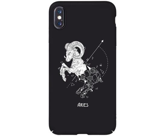 Придбати Чехол-накладка TOTO Full PC Print Case Apple iPhone X/XS #168_Aries Black, image , характеристики, відгуки