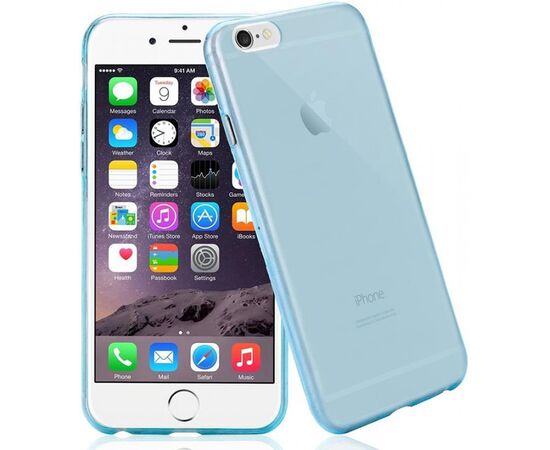 Придбати Чехол-накладка TOTO TPU case 0.2mm iPhone 6/6s Clear/Blue, image , характеристики, відгуки