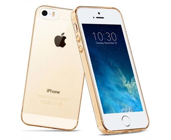 Купить Чехол-накладка HOCO TPU case Light series iPhone 5/5s/SE Gold, фото , характеристики, отзывы