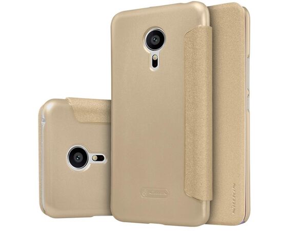 Купить Чехол-книжка Nillkin Sparkle case Meizu Pro 5 Gold, фото , изображение 6, характеристики, отзывы