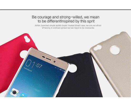 Придбати Чехол-накладка Nillkin Super Frosted Shield Xiaomi Redmi 3 PRO Red, image , зображення 3, характеристики, відгуки