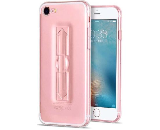 Придбати Чехол-накладка HOCO TPU case Light series with Finger Holder iPhone 7/8/SE 2020 Transparent, image , зображення 4, характеристики, відгуки