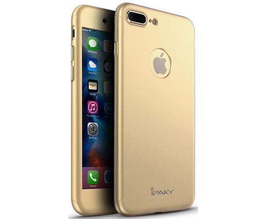 Придбати Чехол-накладка Ipaky 360 PC Whole round case 3 in 1 iPhone 7 Plus Gold, image , характеристики, відгуки