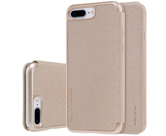 Купить Чехол-книжка Nillkin Sparkle case iPhone 7 Plus Gold, фото , изображение 4, характеристики, отзывы