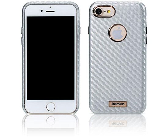 Придбати Чехол-накладка Remax Carbon Series Case for iPhone 7 Silver, image , характеристики, відгуки