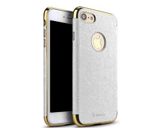 Придбати Чехол-накладка Ipaky Chrome connector + Leather Back case iPhone 7 Plus White/Gold, image , характеристики, відгуки