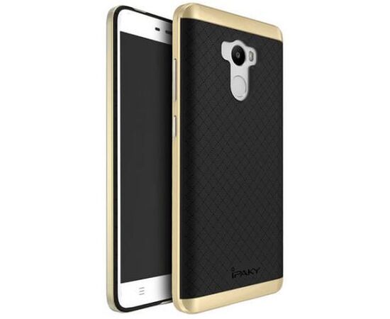 Придбати Чехол-накладка Ipaky TPU+PC Xiaomi Redmi 4 Black/Gold, image , характеристики, відгуки