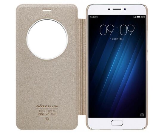 Придбати Чехол-книжка Nillkin Sparkle case Meizu M3e Gold, image , зображення 7, характеристики, відгуки