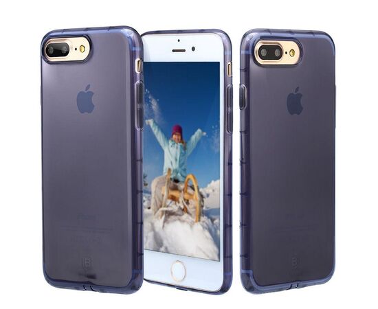 Купить Чехол-накладка Baseus Simple Series Anti-Shock iPhone 7 Plus Transparent Blue, фото , изображение 2, характеристики, отзывы