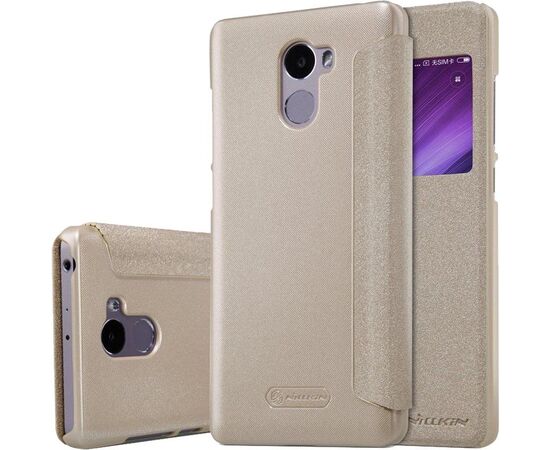 Купить Чехол-книжка Nillkin Sparkle case Xiaomi Redmi 4 Gold, фото , характеристики, отзывы