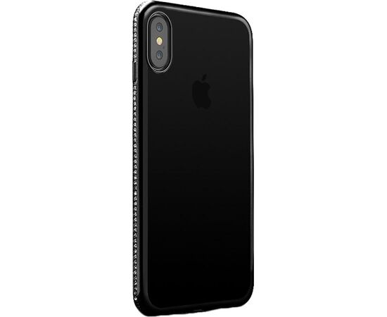 Купить Бампер SHENGO TPU Phone Case Diamond iPhone X Black, фото , характеристики, отзывы