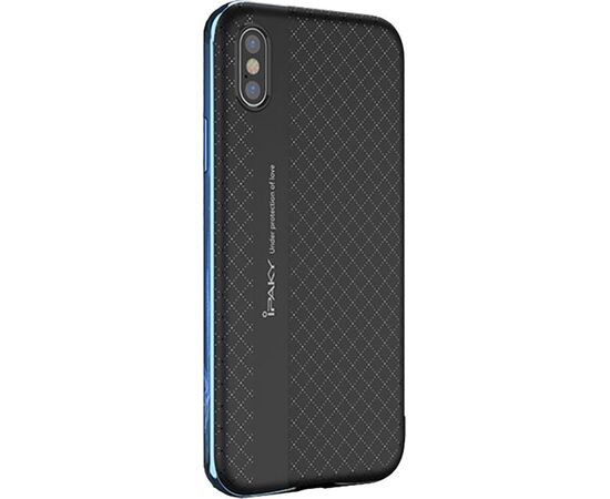 Придбати Чехол-накладка Ipaky TPU+PC iPhone X Black/Blue, image , характеристики, відгуки