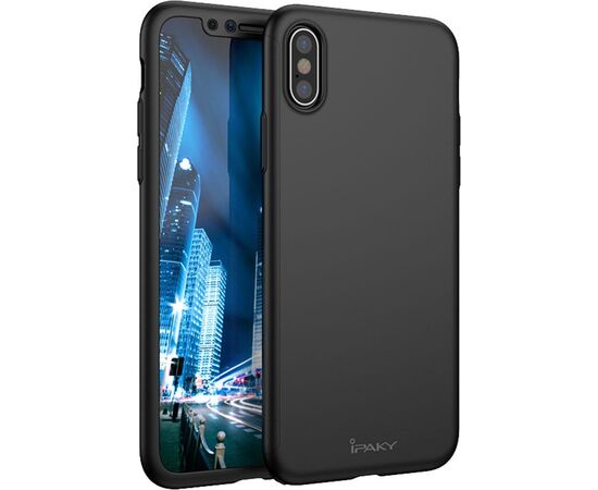 Придбати Чехол-накладка Ipaky 360 PC Full Protection case iPhone X Black, image , характеристики, відгуки