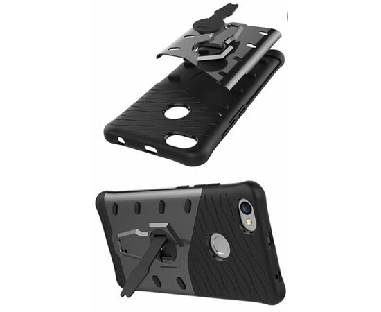 Придбати Чехол-накладка TOTO TPU+PC 360 degrees kickstand armor Xiaomi Redmi Note 5A Black, image , зображення 2, характеристики, відгуки