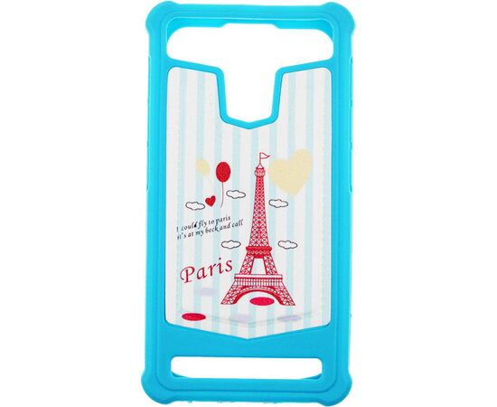 Придбати Чехол-накладка TOTO Universal TPU case with image 4,5" Eiffel Tower Blue, image , зображення 2, характеристики, відгуки