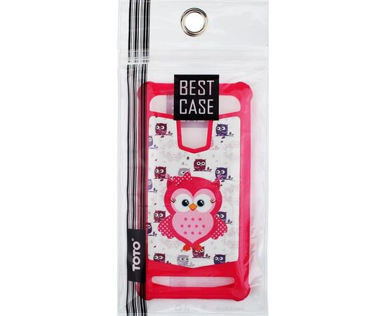 Придбати Чехол-накладка TOTO Universal TPU case with image 4,5" Owl Pink, image , характеристики, відгуки