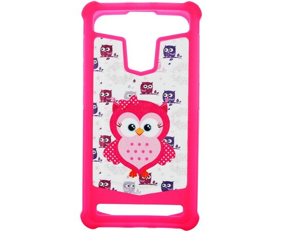 Придбати Чехол-накладка TOTO Universal TPU case with image 4,5" Owl Pink, image , зображення 2, характеристики, відгуки