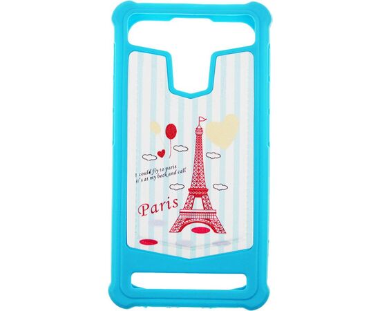 Придбати Чехол-накладка TOTO Universal TPU case with image 5" Eiffel Tower Blue, image , зображення 2, характеристики, відгуки