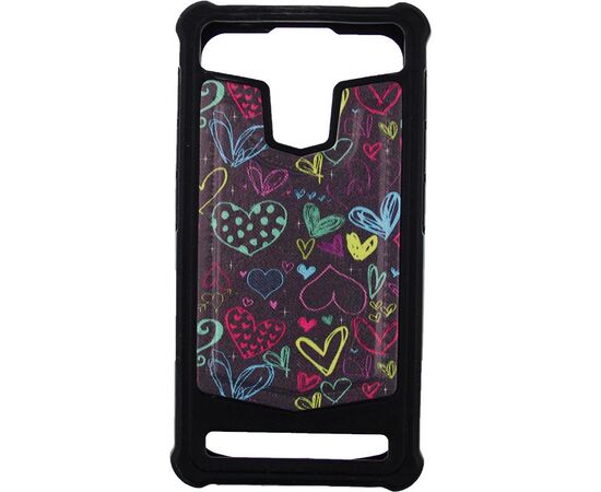 Купить Чехол-накладка TOTO Universal TPU case with image 4,5" Hearts Black, фото , изображение 2, характеристики, отзывы