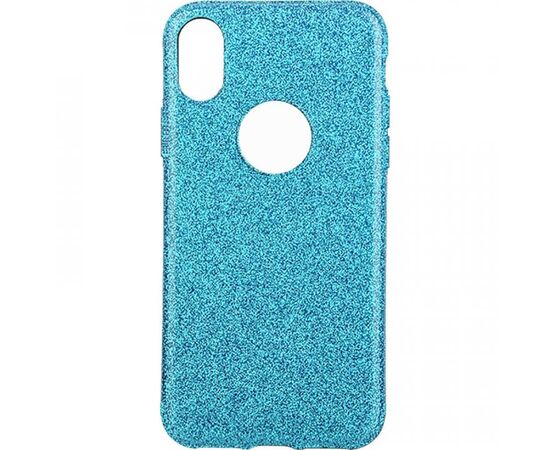 Купить Чехол-накладка TOTO 2 in1 tpu + glitter paper case iPhone X Blue, фото , характеристики, отзывы