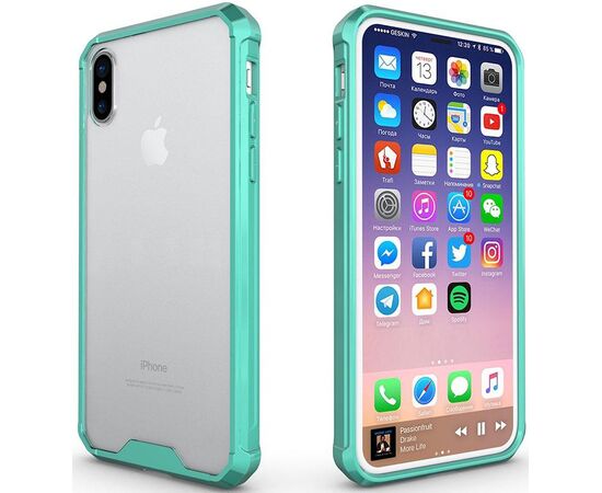 Придбати Чехол-накладка TOTO PC Shockproof case iPhone X Green, image , характеристики, відгуки