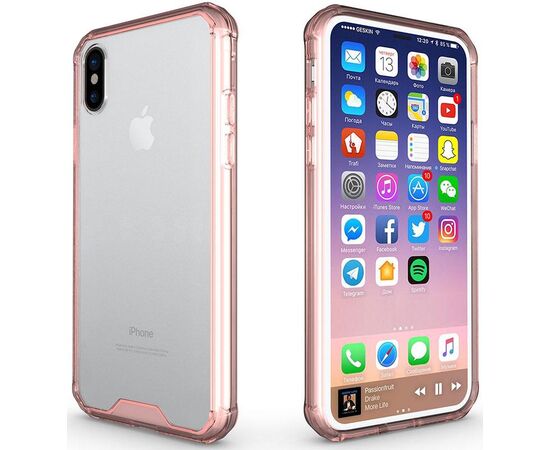 Купить Чехол-накладка TOTO PC Shockproof case iPhone X Pink, фото , характеристики, отзывы