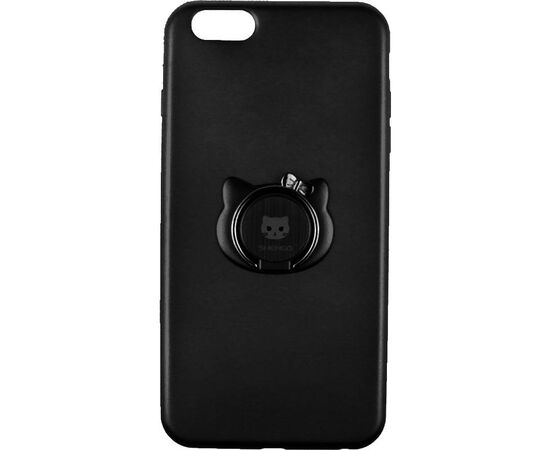 Придбати Чехол-накладка SHENGO Soft-touch holder TPU Case iPhone 6 Plus/6S Plus Black, image , зображення 2, характеристики, відгуки