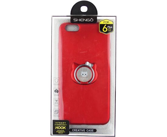 Купить Чехол-накладка SHENGO Soft-touch holder TPU Case iPhone 6 Plus/6S Plus Red, фото , характеристики, отзывы